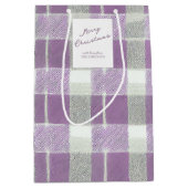 Sac Cadeau Moyen Motif de Noël vert violet #7 ID1009 (Devant)