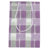 Sac Cadeau Moyen Motif de Noël vert violet #7 ID1009 (Dos)