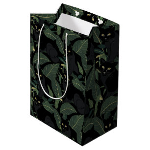 Sac Cadeau Moyen Motif de panthère noire moderne
