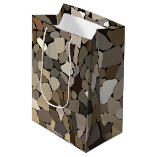 Sac Cadeau Moyen Motif de pierres murales colorées