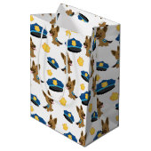 Sac Cadeau Moyen Motif de police (Devant Angle)