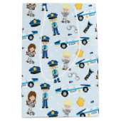 Sac Cadeau Moyen Motif de police (Devant)