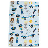 Sac Cadeau Moyen Motif de police (Dos)