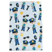 Sac Cadeau Moyen Motif de police (Devant)