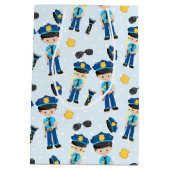 Sac Cadeau Moyen Motif de police (Dos)