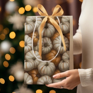 Sac Cadeau Moyen Motif de récolte Citrouille d'automne Automne Ru