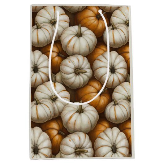 Sac Cadeau Moyen Motif de récolte Citrouille d'automne | Automne Ru (Devant)