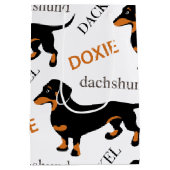 Sac Cadeau Moyen Motif de teckel (Dos)