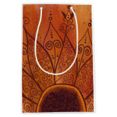 Sac Cadeau Moyen Motif de tournesol Abstrait (Devant)