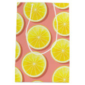 Sac Cadeau Moyen Motif de tranches de citron d'été (Dos)