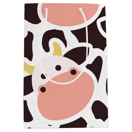 Sac Cadeau Moyen Motif de vache mûre (Devant)