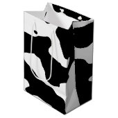 Sac Cadeau Moyen Motif de vache noir et blanc (Devant Angle)