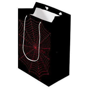Sac Cadeau Moyen Motif d'Halloween noir et rouge