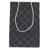 Sac Cadeau Moyen Motif diamant en fer métallique (Dos)