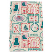 Sac Cadeau Moyen Motif d'icône Elf Holiday (Devant)