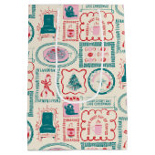 Sac Cadeau Moyen Motif d'icône Elf Holiday (Dos)