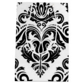 Sac Cadeau Moyen Motif d'impression en noir blanc Damas (Dos)