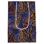 Sac Cadeau Moyen Motif d'impression Leopard et Zebra (Dos)