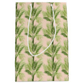 Sac Cadeau Moyen Motif d'intérieur de palmier de l'oasis | (Devant)