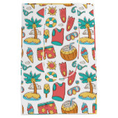 Sac Cadeau Moyen motif drôle vacances d'été plage (Dos)