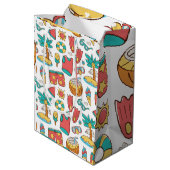 Sac Cadeau Moyen motif drôle vacances d'été plage (Dos Angle)