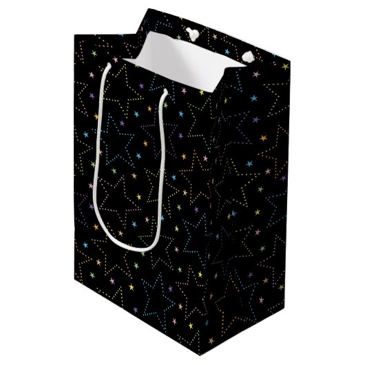 Sac Cadeau Moyen Motif du ciel de nuit étoilé (Devant Angle)