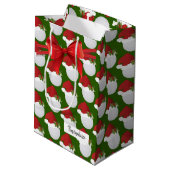 Sac Cadeau Moyen Motif du golf de Noël (Dos Angle)