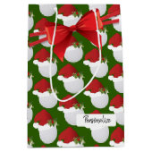 Sac Cadeau Moyen Motif du golf de Noël (Devant)