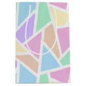 Sac Cadeau Moyen Motif en mosaïque arc-en-ciel Pastel (Devant)
