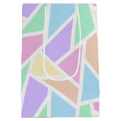 Sac Cadeau Moyen Motif en mosaïque arc-en-ciel Pastel (Dos)