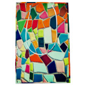 Sac Cadeau Moyen Motif en mosaïque colorée (Devant)