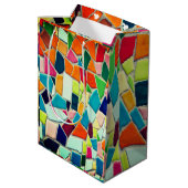 Sac Cadeau Moyen Motif en mosaïque colorée (Dos Angle)