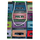 Sac Cadeau Moyen Motif en plastique de cassette de style d'art de (Dos)