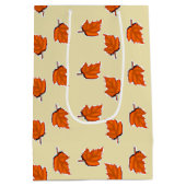 Sac Cadeau Moyen motif feuille Brown sec (Dos)