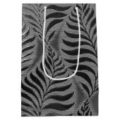 Sac Cadeau Moyen Motif Feuille d'argent personnalisé (Dos)