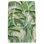 Sac Cadeau Moyen Motif Feuille de palme de feuillage tropical (Devant)