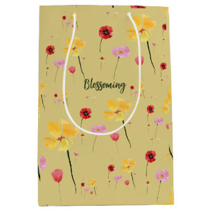 Sac Cadeau Moyen Motif florissant