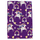Sac Cadeau Moyen Motif Funny Unicorn Magique Cheval mignon (Devant)