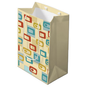 Sac Cadeau Moyen Motif Geo Pod moderne du milieu du siècle