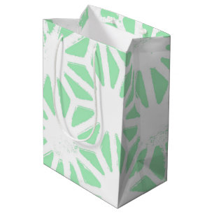 Sac Cadeau Moyen Motif géométrique vert