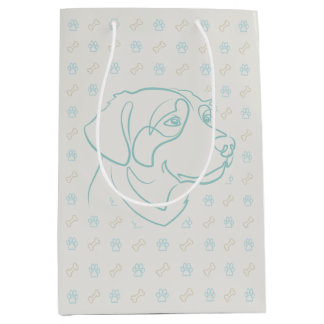 Sac Cadeau Moyen Motif Golden Retriever