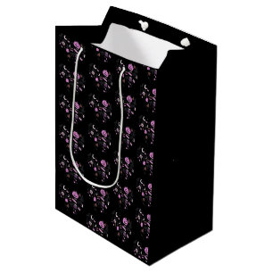 Sac Cadeau Moyen Motif Halloween en forme de cœur Halloween noir