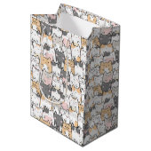 Sac Cadeau Moyen Motif Kawaii Cute Cats (Devant Angle)