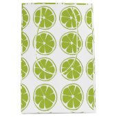 Sac Cadeau Moyen Motif Lime vert Fruit Lime (Devant)