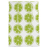 Sac Cadeau Moyen Motif Lime vert Fruit Lime (Dos)