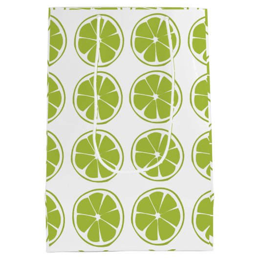 Sac Cadeau Moyen Motif Lime vert Fruit Lime (Dos)