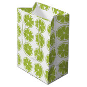 Sac Cadeau Moyen Motif Lime vert Fruit Lime (Dos Angle)