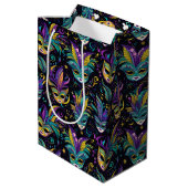 Sac Cadeau Moyen Motif Mardi Gras Masques (Dos Angle)