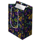 Sac Cadeau Moyen Motif Masterpiece Mardi Gras Masques (Devant Angle)