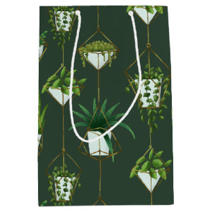 Sac Cadeau Moyen Motif ménager à accrochage géométrique